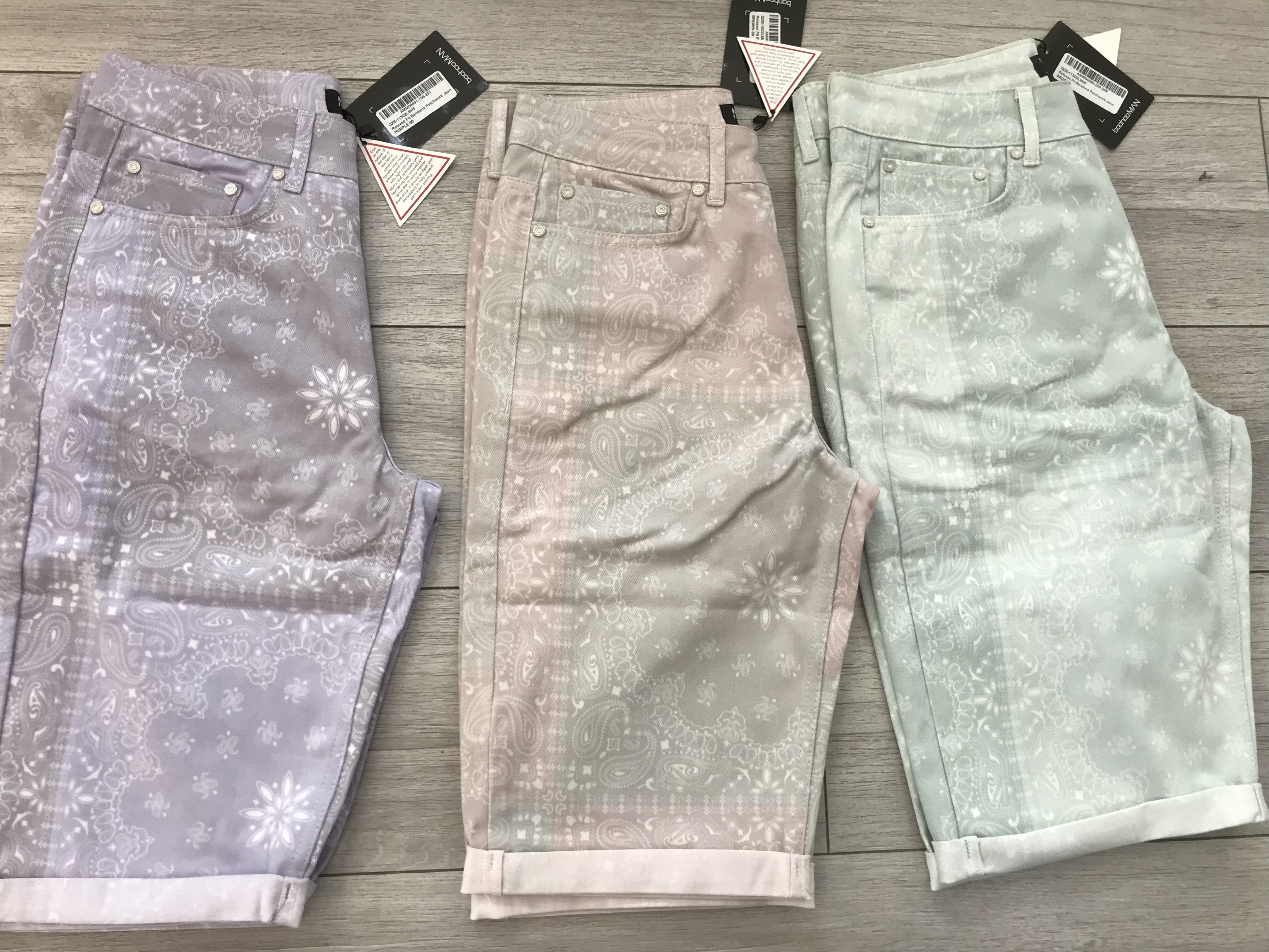 Unisex Kapri Şort  Premium Etnik Desenli  İhracat fazlası Man 